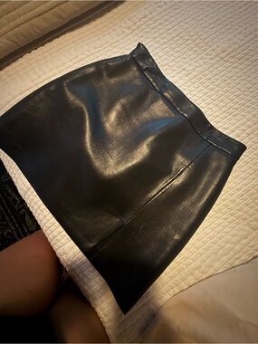 Wolford Sleek Black Faux-Leather Mini Skirt